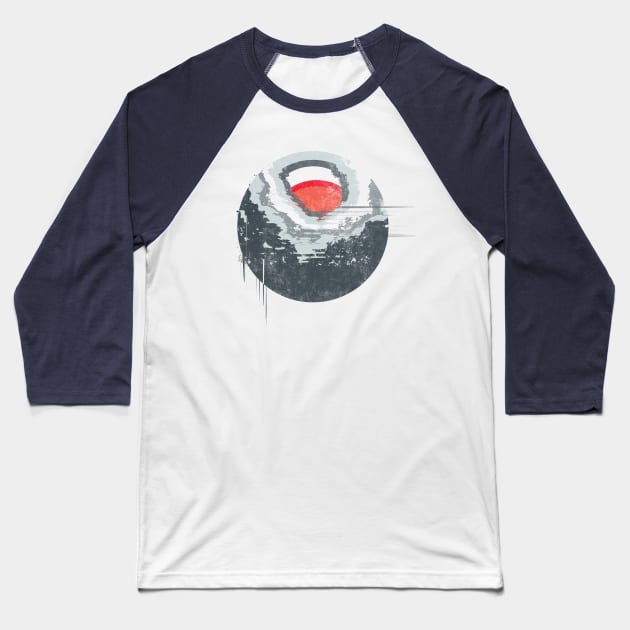 Digital Moonset Baseball T-Shirt by CMoonhawk410